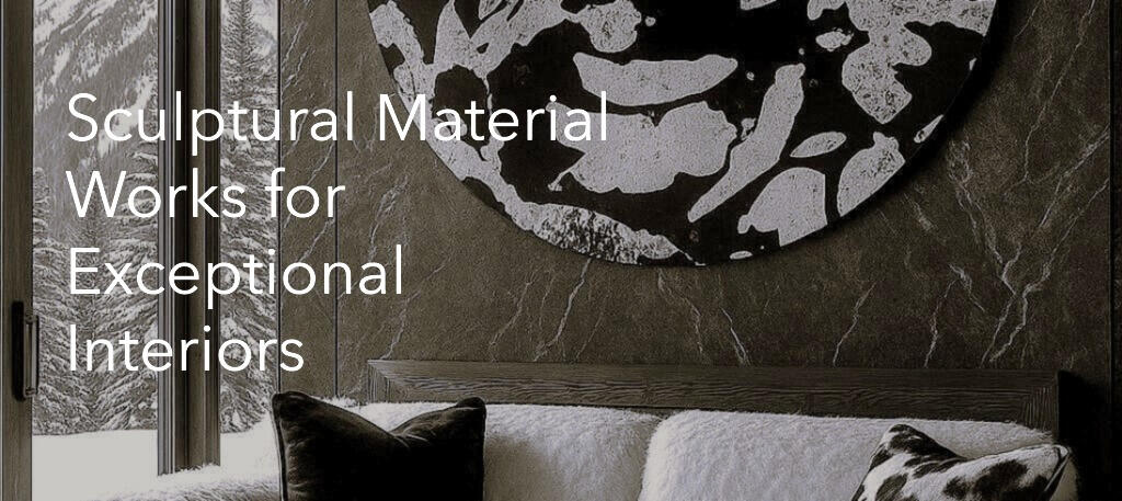 Monumental circular wall piece in luxury interior Monumental sculptural wall piece by Matteo Angelino in a luxury residential interior